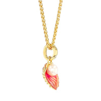 Scallop Sea Shell Pearl Enhancer Charm by Ritzy Couture DeLuxe -18k Gold Plating