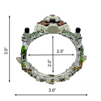 Ritzy Couture DeLuxe Wild Animal Hinged Cuff Bracelet Fine Silver Plated - Sz Med