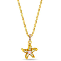 Topaz Crystal Starfish Enhancer Charm