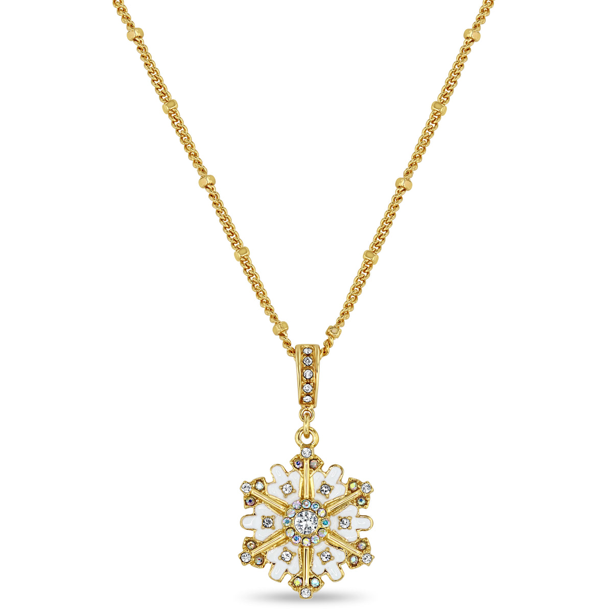 Crystal Snowflake Removable Enhancer Charm - 18k Gold Plated