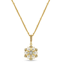 Crystal Snowflake Removable Enhancer Charm - 18k Gold Plated