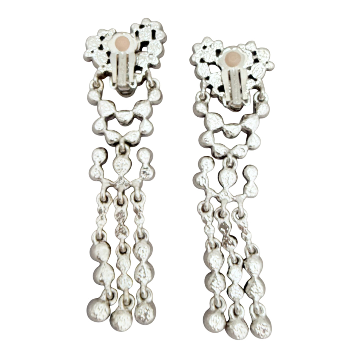 Oscar de la Renta Heart-Inspired Crystal Shoulder Duster Earrings, 4" Drop