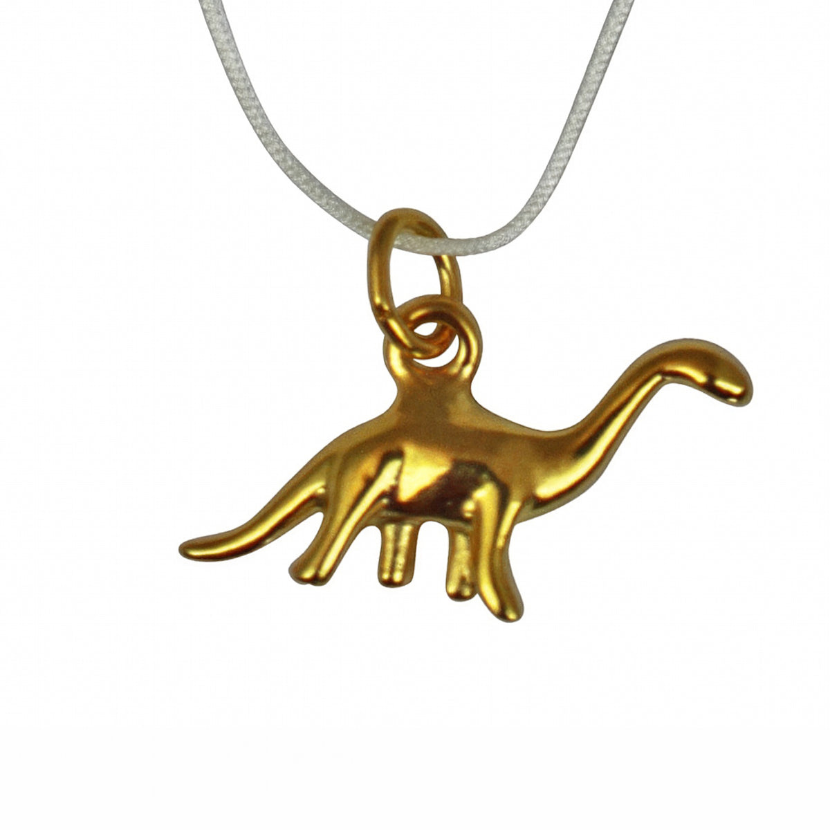 Ritzy Couture Select Dinosaur Charm Pendant Nylon Cord Necklace Set (Goldtone)
