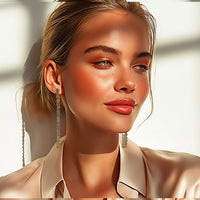 Oscar De La Renta 22k Gold Plated Pastel Multi Swarovski Crystal Post Earrings