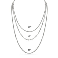 Ritzy Couture DeLuxe Luxury Necklace Chains For Charms - Fine Silver Plating