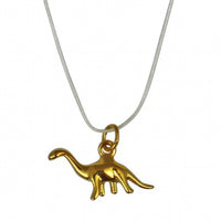 Ritzy Couture Select Dinosaur Charm Pendant Nylon Cord Necklace Set (Goldtone)