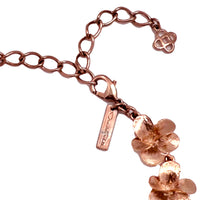 Oscar de la Renta Rose Gold-Plated Impressionist Pansy Necklace Floral Elegance