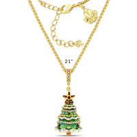 Sparkling Christmas Tree Enhancer Charm by Ritzy Couture DeLuxe - 18k Gold Plated Brass