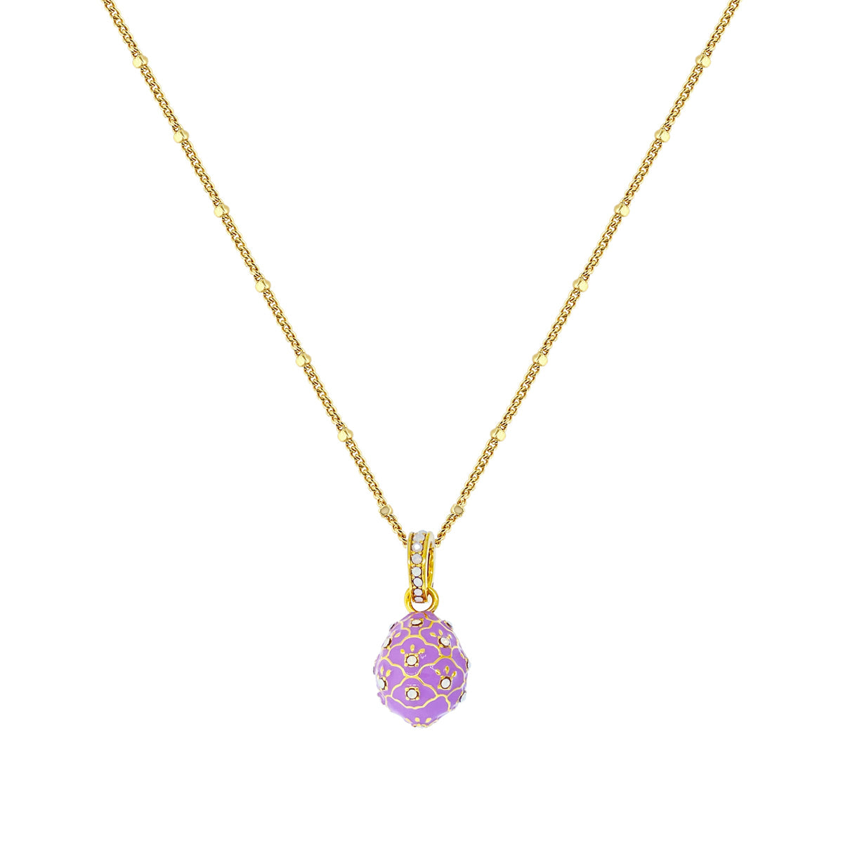 Lavender Easter Egg Enhancer Charm by Ritzy Couture DeLuxe-18K Gold Plating