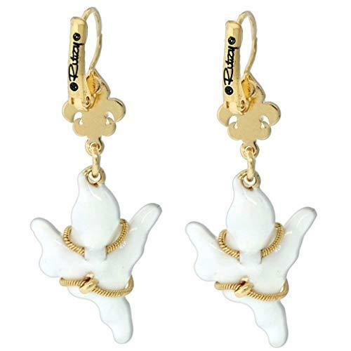 Ritzy Couture "Ghost Story" Spooky Halloween Earrings (Goldtone)