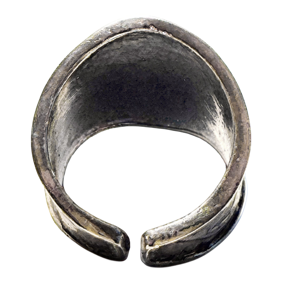 Tabra Jewelry 925 Sterling Silver Embossed Larimar Pear Ring Size 8.5 - 00K525