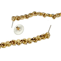 Oscar De La Renta 22k Gold Plated Pastel Multi Swarovski Crystal Post Earrings