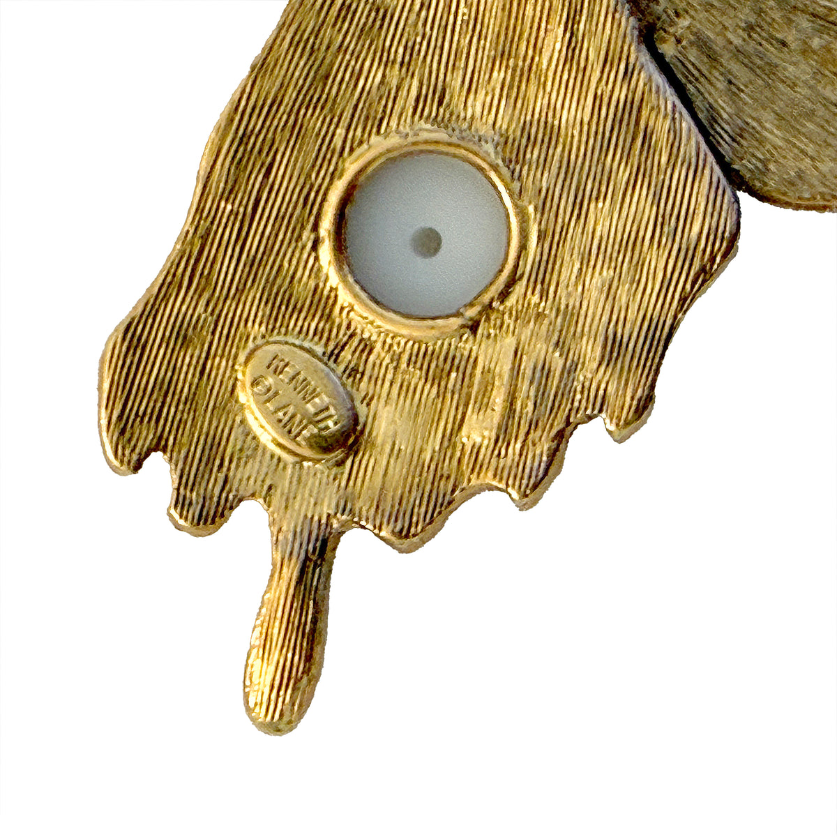 Kenneth Jay Lane Gold Plated Enamel Swarovski Crystal Butterfly Pin Brooch