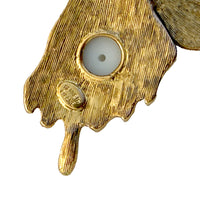 Kenneth Jay Lane Gold Plated Enamel Swarovski Crystal Butterfly Pin Brooch