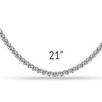 Ritzy Couture DeLuxe Luxury Necklace Chains For Charms - Fine Silver Plating