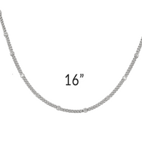 Ritzy Couture DeLuxe Luxury Necklace Chains For Charms - Fine Silver Plating