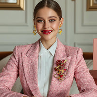 Vintage Lunch at The Ritz Wild at Heart Brooch Romantic Swarovski Statement Pin