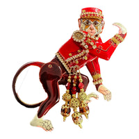 Lunch at The Ritz Rare Organ Grinder Monkey Pin Articulated Limbs Gold Plated