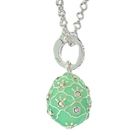 Mint Green Easter Egg Enhancer Charm by Ritzy Couture DeLuxe-Fine Silver Plating