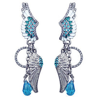 Ritzy Couture Women’s Angels Among Us Multi Charm Elegant Drop and Dangle Earrings (Silvertone) (Clip)