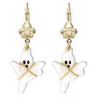 Ritzy Couture "Ghost Story" Spooky Halloween Earrings (Goldtone)