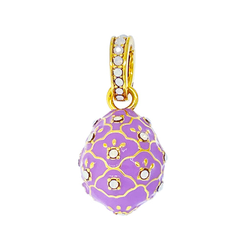 Lavender Easter Egg Enhancer Charm by Ritzy Couture DeLuxe-18K Gold Plating