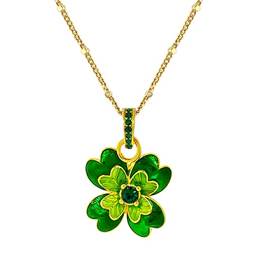 Lucky Clover St Patricks Enhancer Charm by Ritzy Couture DeLuxe-18k Gold Plating