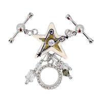 Lunch at The Ritz Star Twilight Toggle Link – Rhodium-Plated Crystal Charm