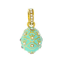 Mint Green Easter Egg Enhancer Charm by Ritzy Couture DeLuxe-18K Gold Plating