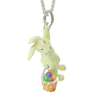 Adorable Easter Bunny Enhancer Charm by Ritzy Couture DeLuxe-Fine Silver Plating