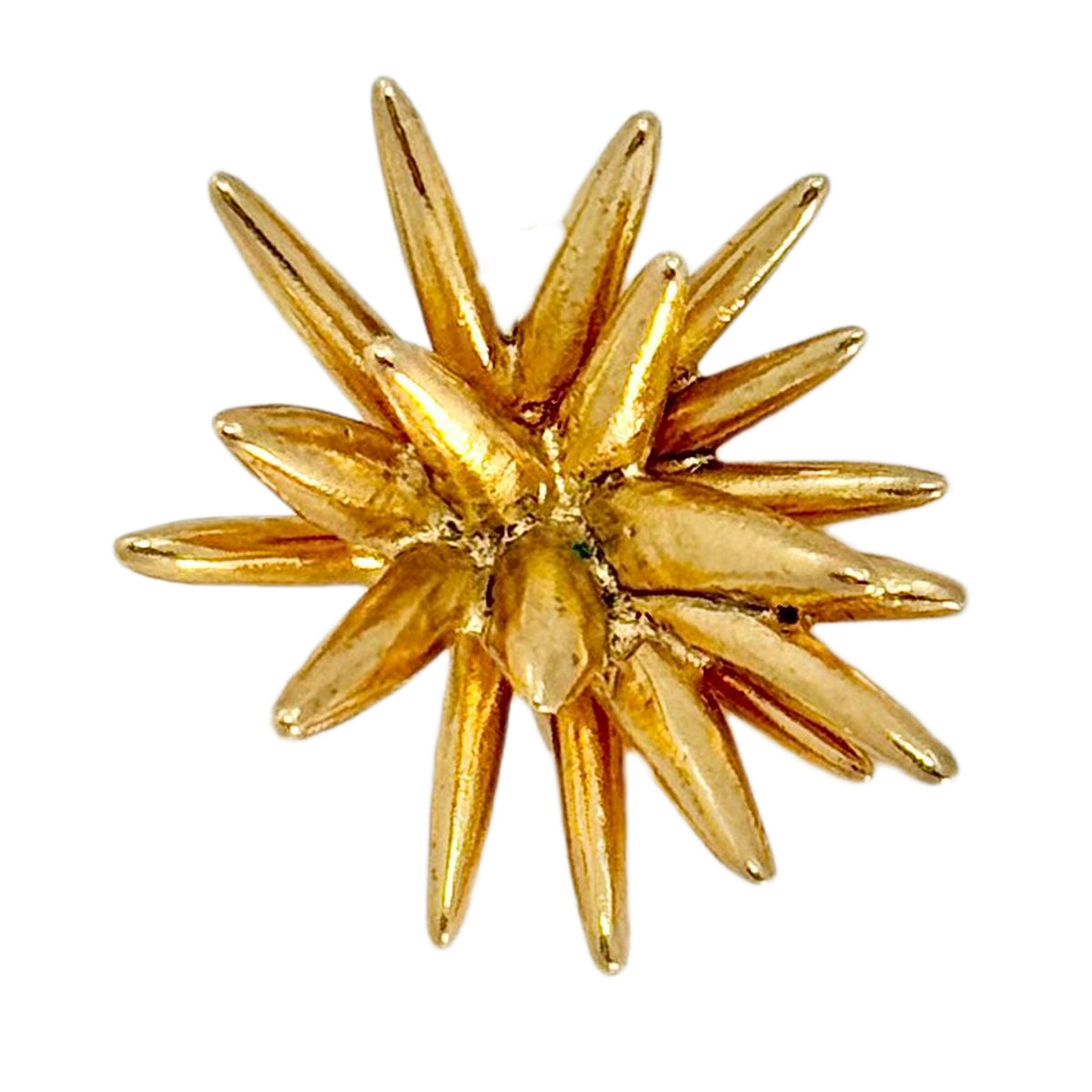 Oscar de la Renta Gold Starburst Cocktail Ring - Bold Sculptural Design Sz 5-6