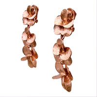 Oscar de la Renta Rose Gold Impressionist Pansy Clip Earrings - Bold Elegance