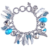 Ritzy Couture Charm Bracelet Angels Among Us Multi Charm Bracelet Silvertone