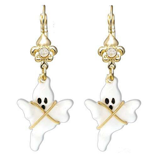 Ritzy Couture "Ghost Story" Spooky Halloween Earrings (Goldtone)