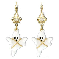 Ritzy Couture "Ghost Story" Spooky Halloween Earrings (Goldtone)