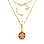 Red Christmas Ornament Crystal Enhancer Charm by Ritzy Couture DeLuxe - 22k Gold Plated