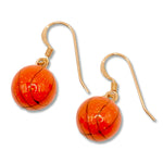 Lunch at The Ritz Basketball French Hook Earrings RARE - Orange Gold Black