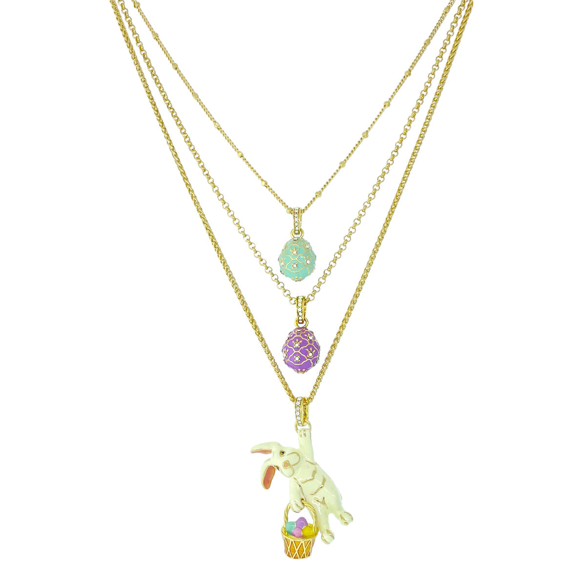 Mint Green Easter Egg Enhancer Charm by Ritzy Couture DeLuxe-18K Gold Plating