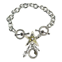 Lunch at The Ritz Star Twilight Toggle Link – Rhodium-Plated Crystal Charm