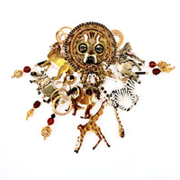 Lunch at The Ritz, Rare Safari Adventure Jungle Mask Brooch Pendant