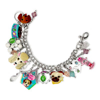 Lunch at The Ritz Dog’s Life Silver Charm Bracelet – Whimsical Collectible Jewelry