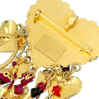 Vintage Lunch at The Ritz Wild at Heart Brooch Romantic Swarovski Statement Pin