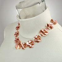 Oscar de la Renta Rose Gold-Plated Impressionistic Pansy Necklace - Floral Elegance