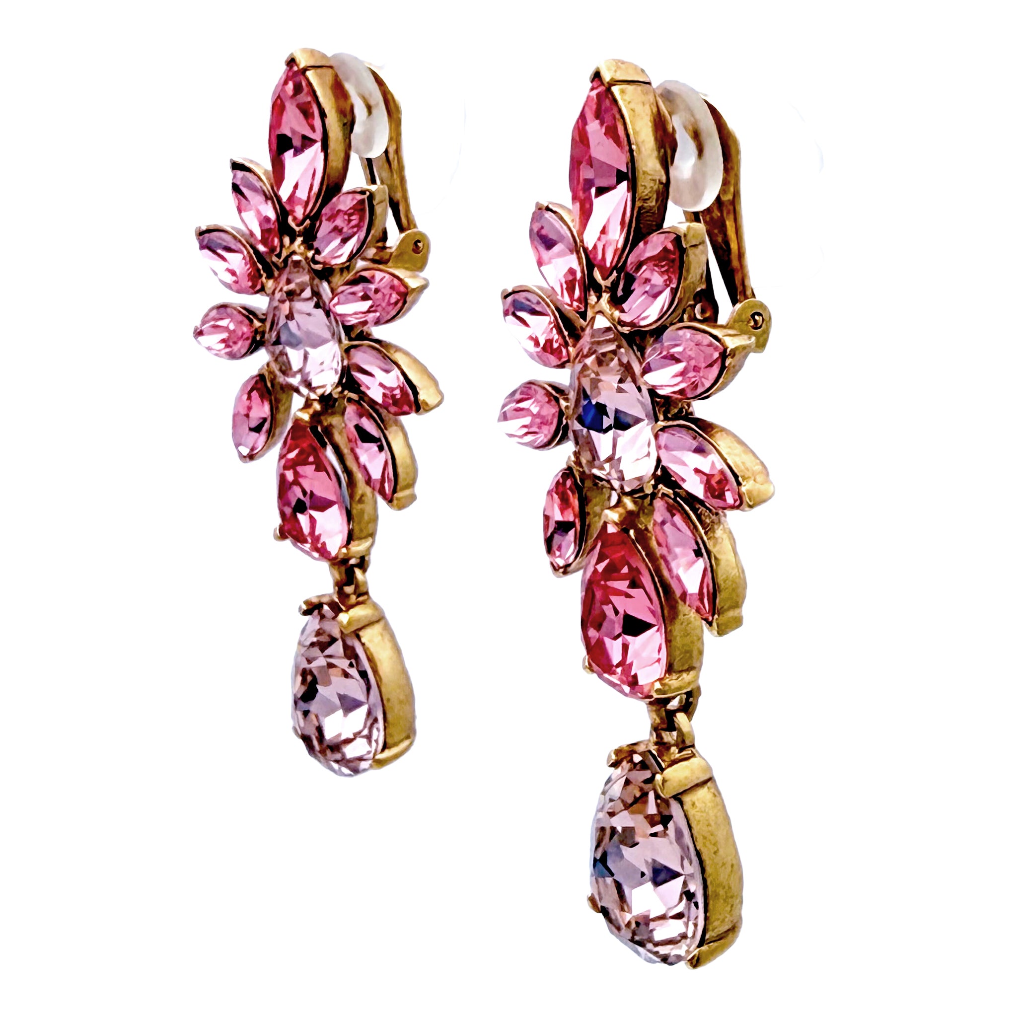 【Oscar de la Renta 】フラワースタッドピアス ゴールド Oscar de la Renta Crystal O Flower Earrings | Neiman Marcus