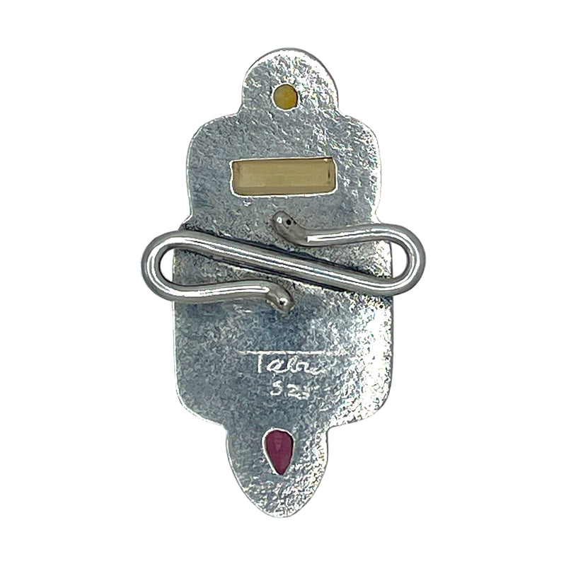 Tabra Jewelry 925 Sterling Silver Snake Skin Agate & Citrine Connector Charm from Esme's Vault OOK341