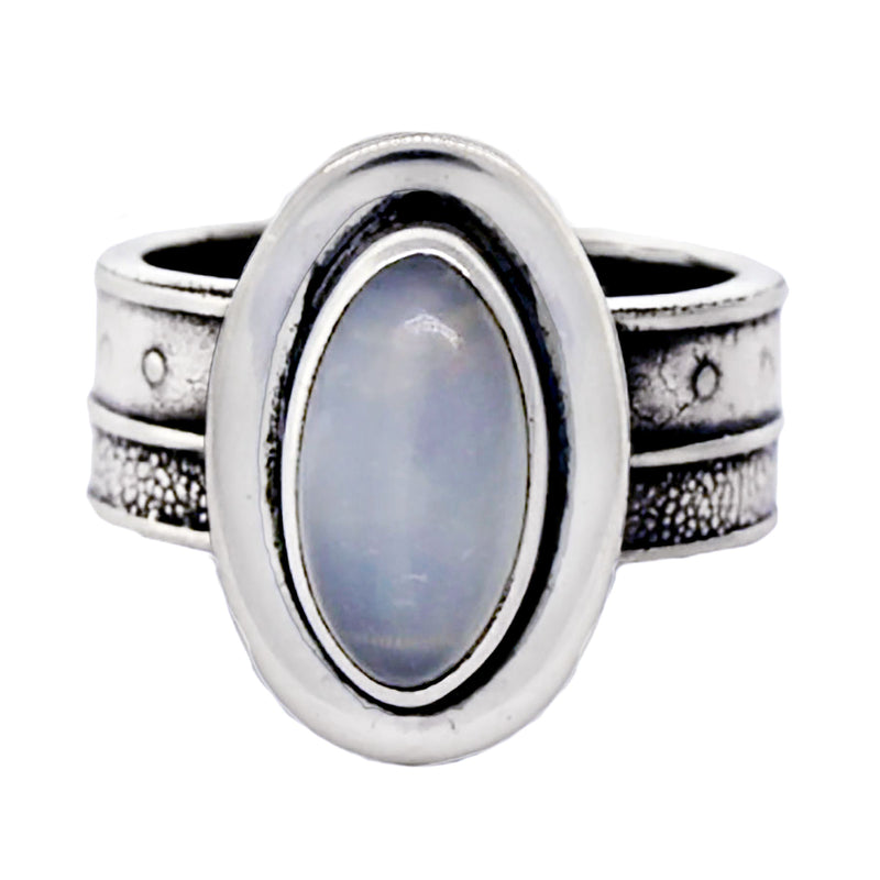 Tabra Jewelry 925 Sterling Silver Moon Stone Ring Size 6 Rare from Esme's Vault OOK419