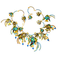 Lunch at The Ritz 22K Gold Plated Caribbean Couture Tropical Fish Necklace