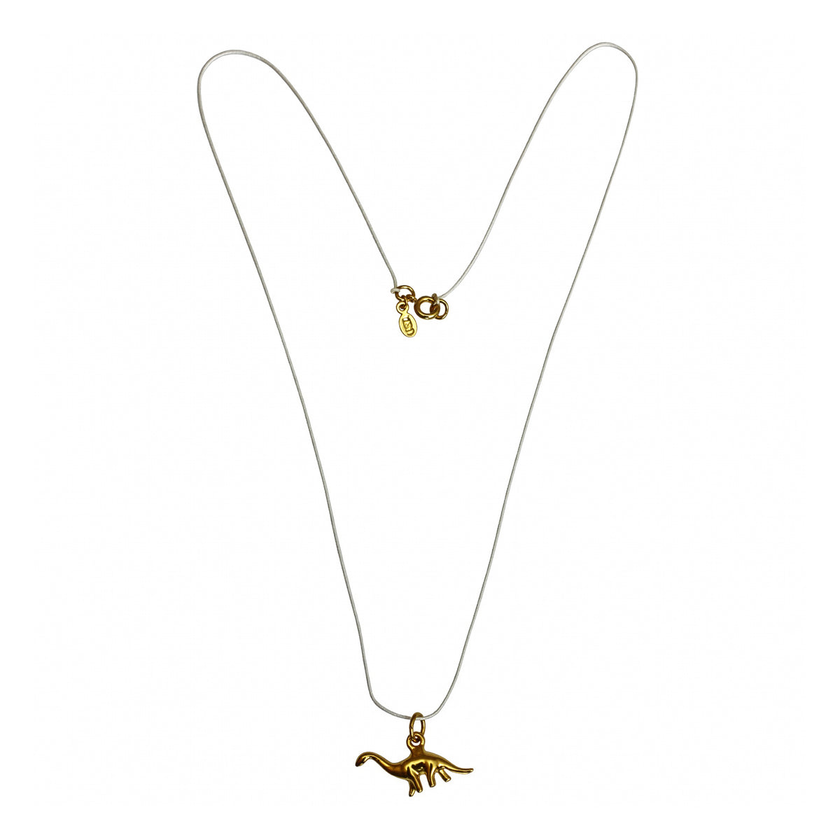 Ritzy Couture Select Dinosaur Charm Pendant Nylon Cord Necklace Set (Goldtone)