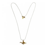 Ritzy Couture Select Dinosaur Charm Pendant Nylon Cord Necklace Set (Goldtone)
