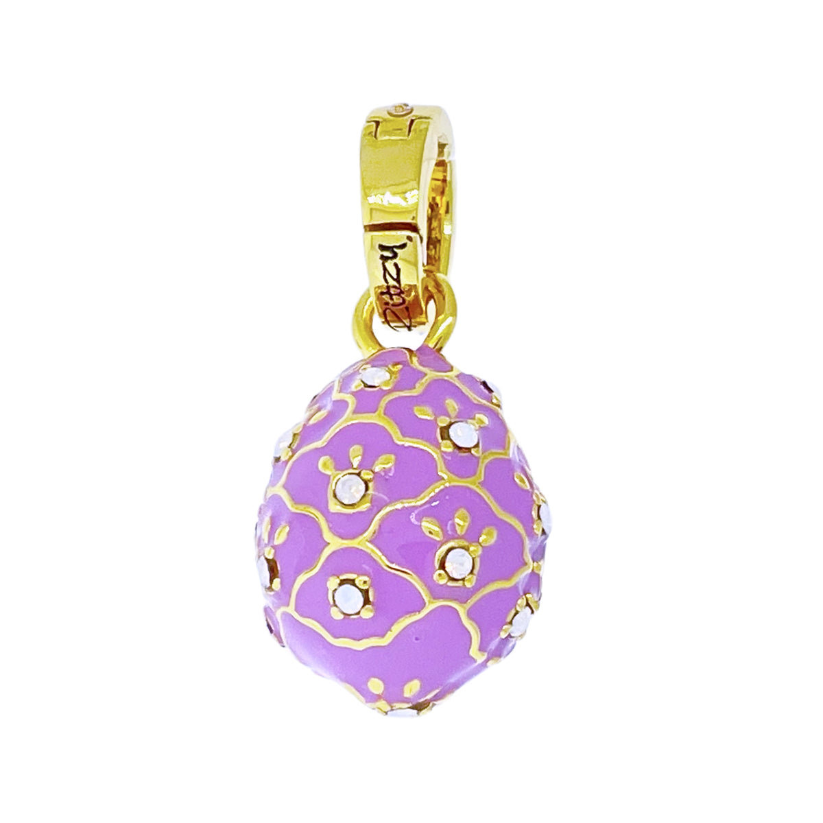 Lavender Easter Egg Enhancer Charm by Ritzy Couture DeLuxe-18K Gold Plating